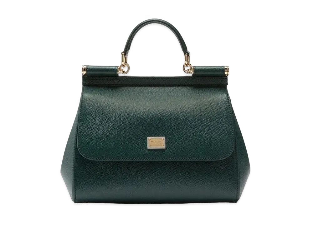 Dolce&Gabbana Sicily Bag Medium Dauphine Leather "Green"