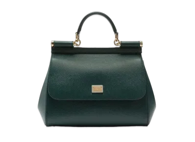 Dolce&Gabbana Sicily Bag Medium Dauphine Leather "Green"