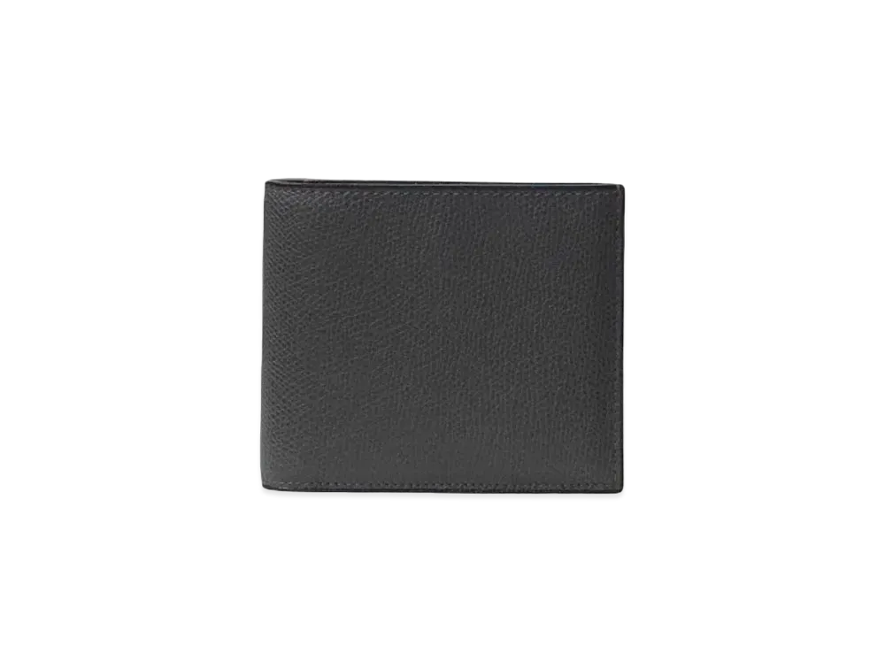 Valextra Folded 4 Card with Coin Purse "Dark Gray"