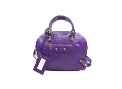 BALENCIAGA Handbag Lambskin "Purple"