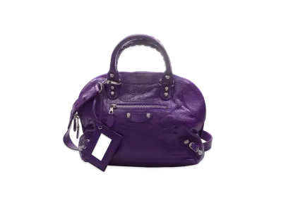 BALENCIAGA Handbag Lambskin "Purple"
