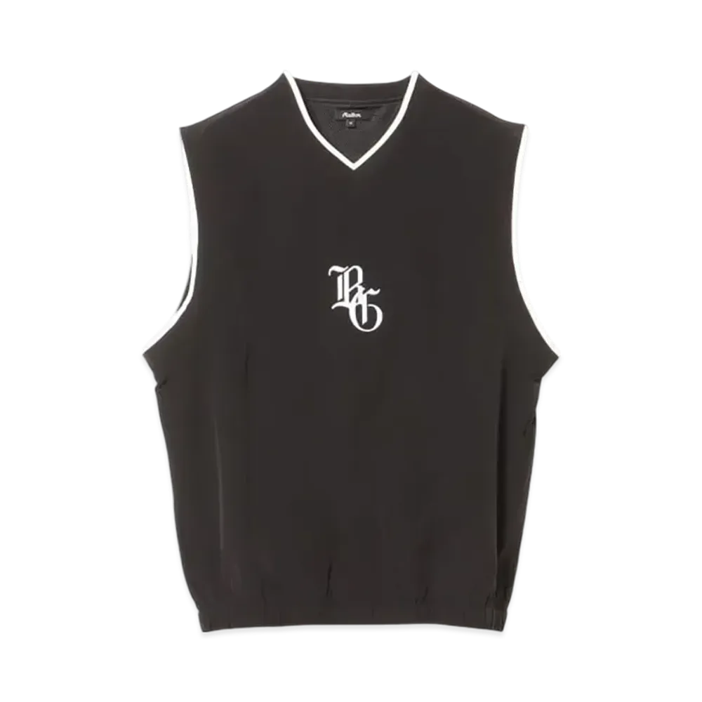 BEAMS x MALBON GOLF Exclusive Egc Nylon Pullover Vest "Black"