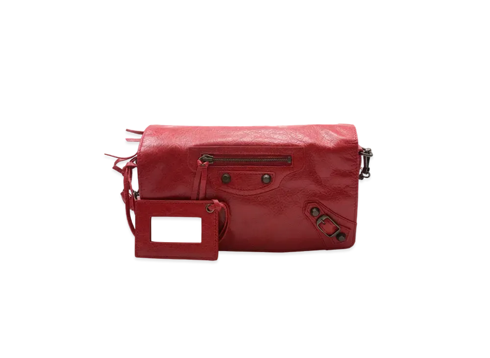 BALENCIAGA Handbag Lambskin "Red"