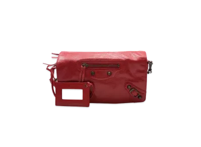 BALENCIAGA Handbag Lambskin "Red"