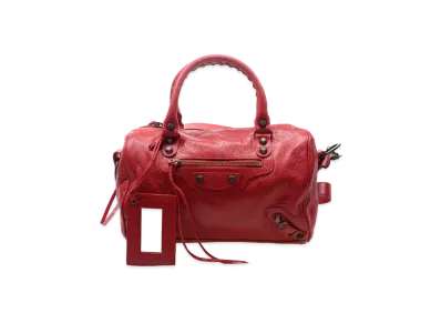 BALENCIAGA Handbag Lambskin "Red"