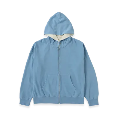 visvim Jumbo SB Dual Hoodie F.Z. DMGD "LT.Blue"