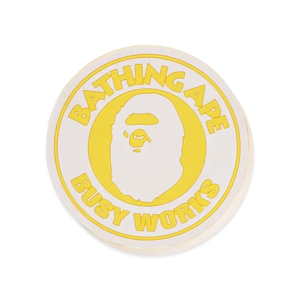 A BATHING APE Busy Works Neon Color Rubber Coaster "Yellow"