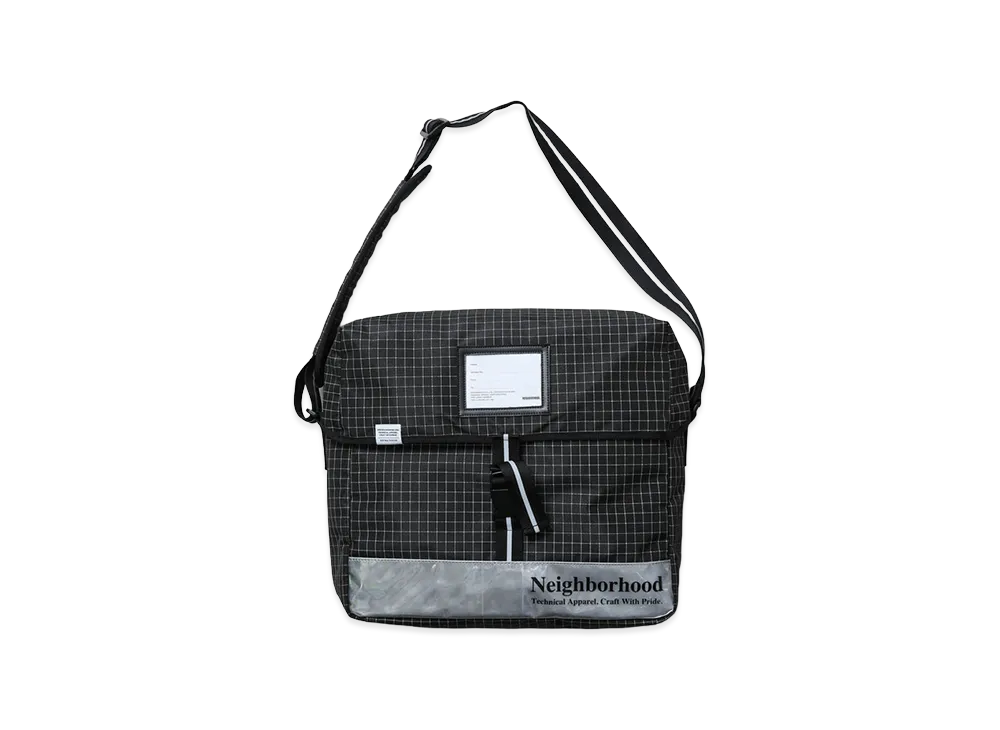 NEIGHBORHOOD Reflective Messenger Bag "Black"