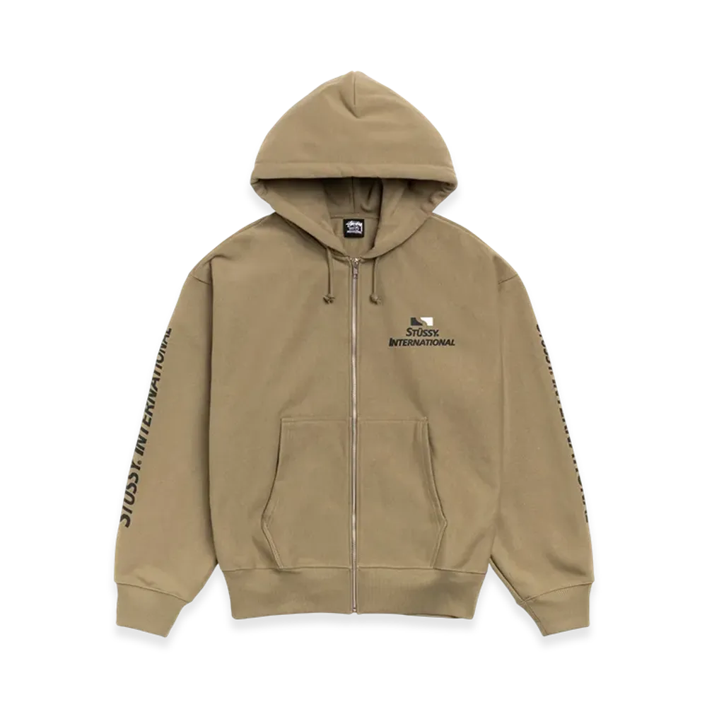 Stussy International Zip Hoodie "Army"