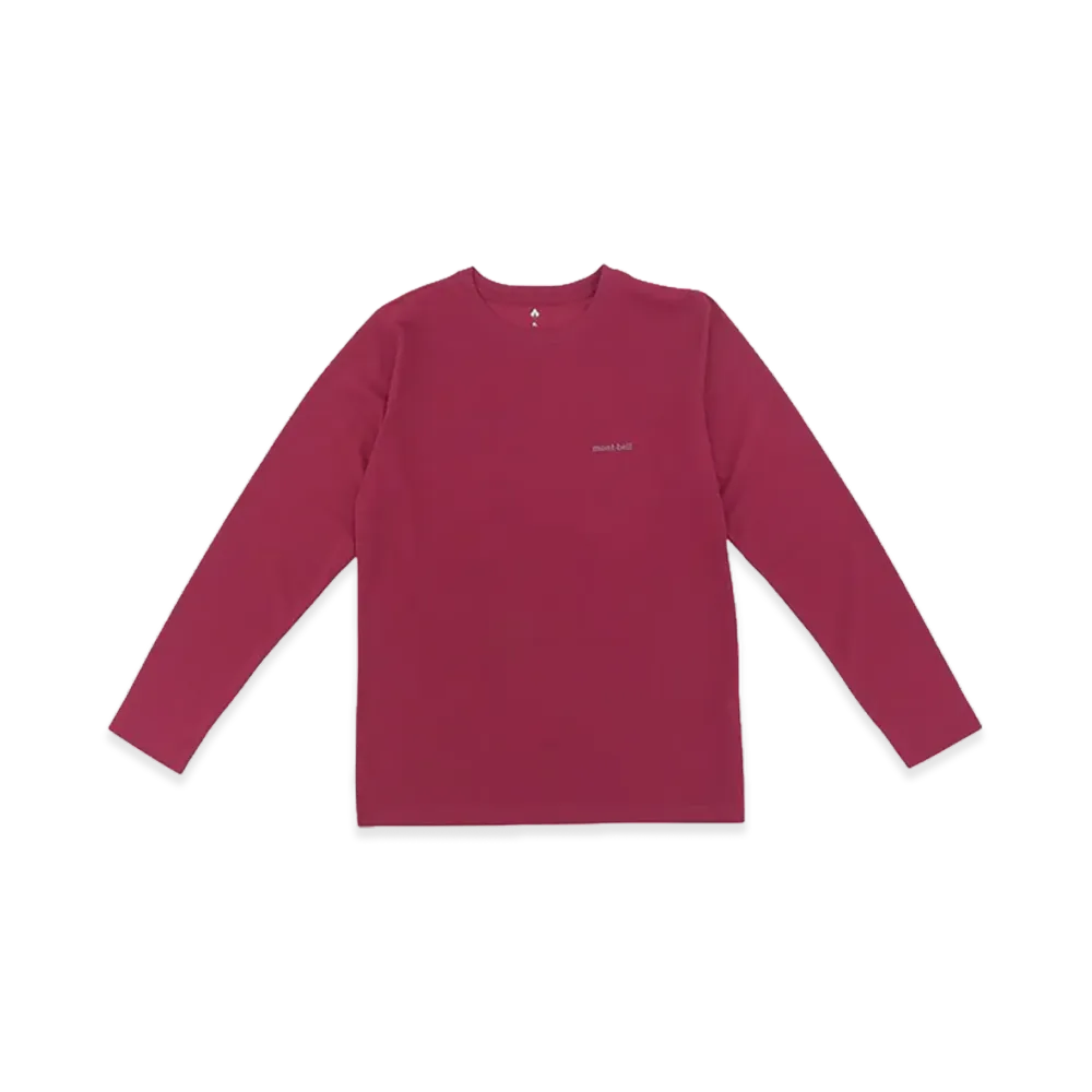 mont-bell Women's WIC. Long Sleeve T-Shirt "Wine Red"