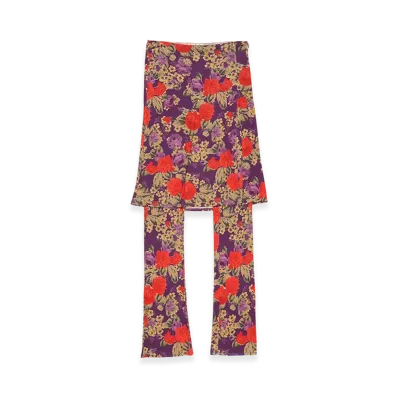 Acne Studios Layered Midi Skirt "Multi Purple"
