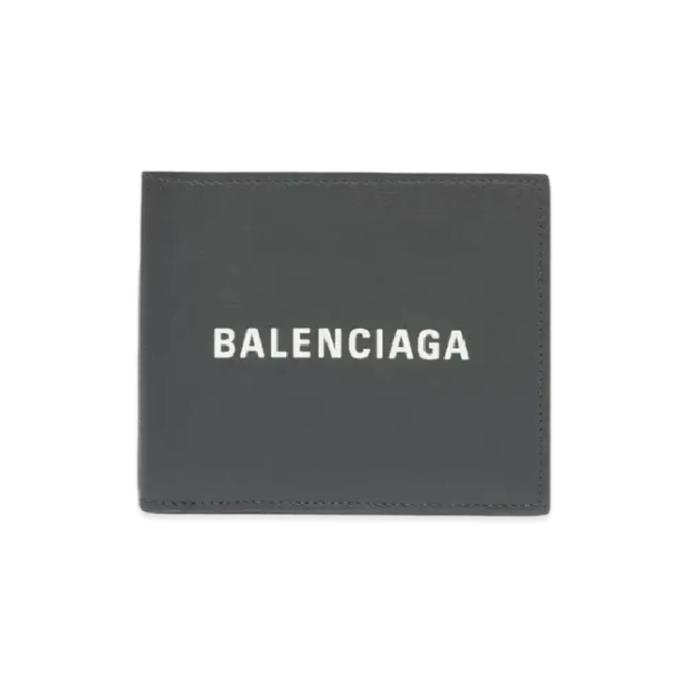 BALENCIAGA Everyday Square Wallet "Anthracite/White"