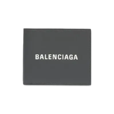 BALENCIAGA Everyday Square Wallet "Anthracite/White"