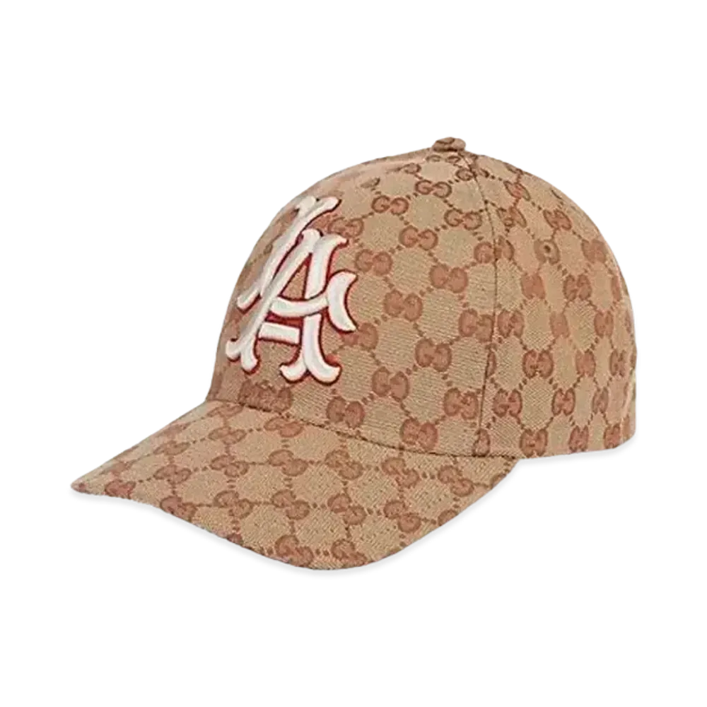 GUCCI x Los Angeles Angels GG Canvas Baseball Cap "Beige"