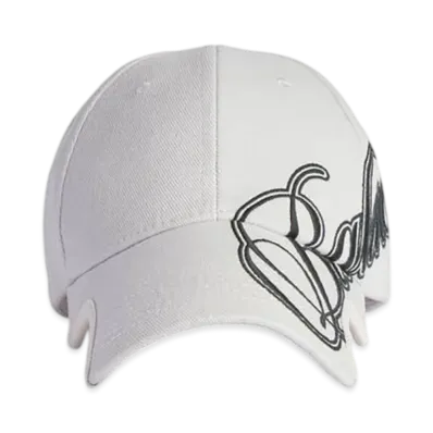 BALENCIAGA Cursive Cap "Dirty Effect White"
