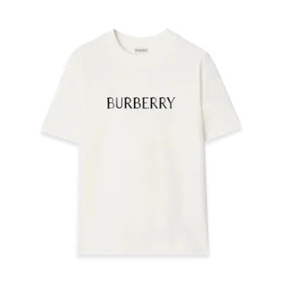 Burberry Women's Cotton T-Shirt With Logo "White"