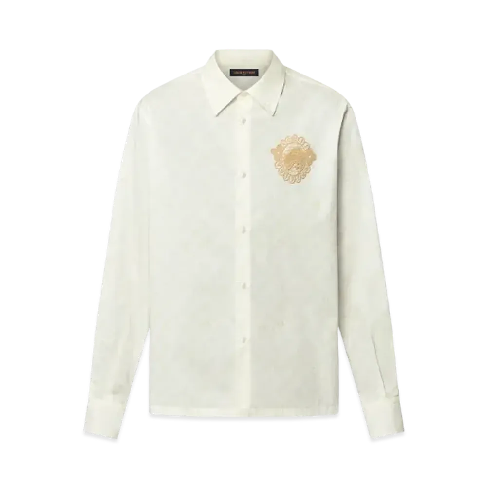 Tyler, The Creator x Louis Vuitton Monogram Printed Long Sleeved Cotton Shirt "Ecru"