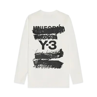 Y-3 U Graphic LS Tee "Core White"