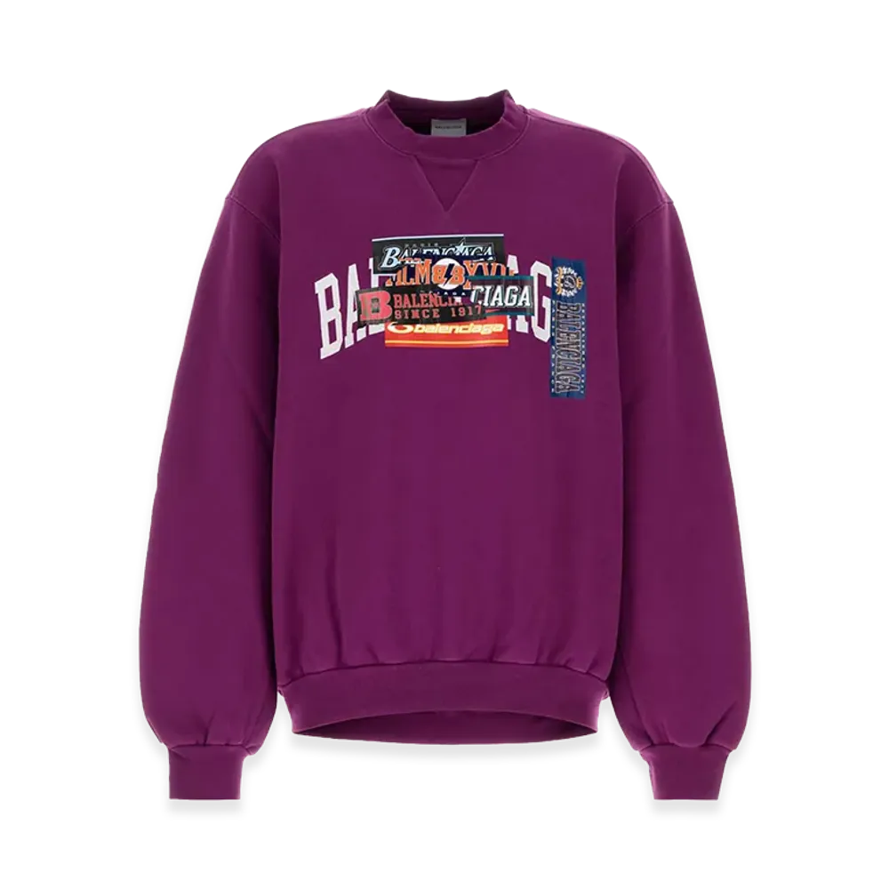 BALENCIAGA Cottons Sweatshirt "Purple"