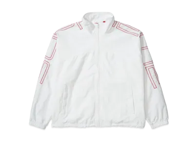 Supreme Spellout Embroidered Track Jacket "White"
