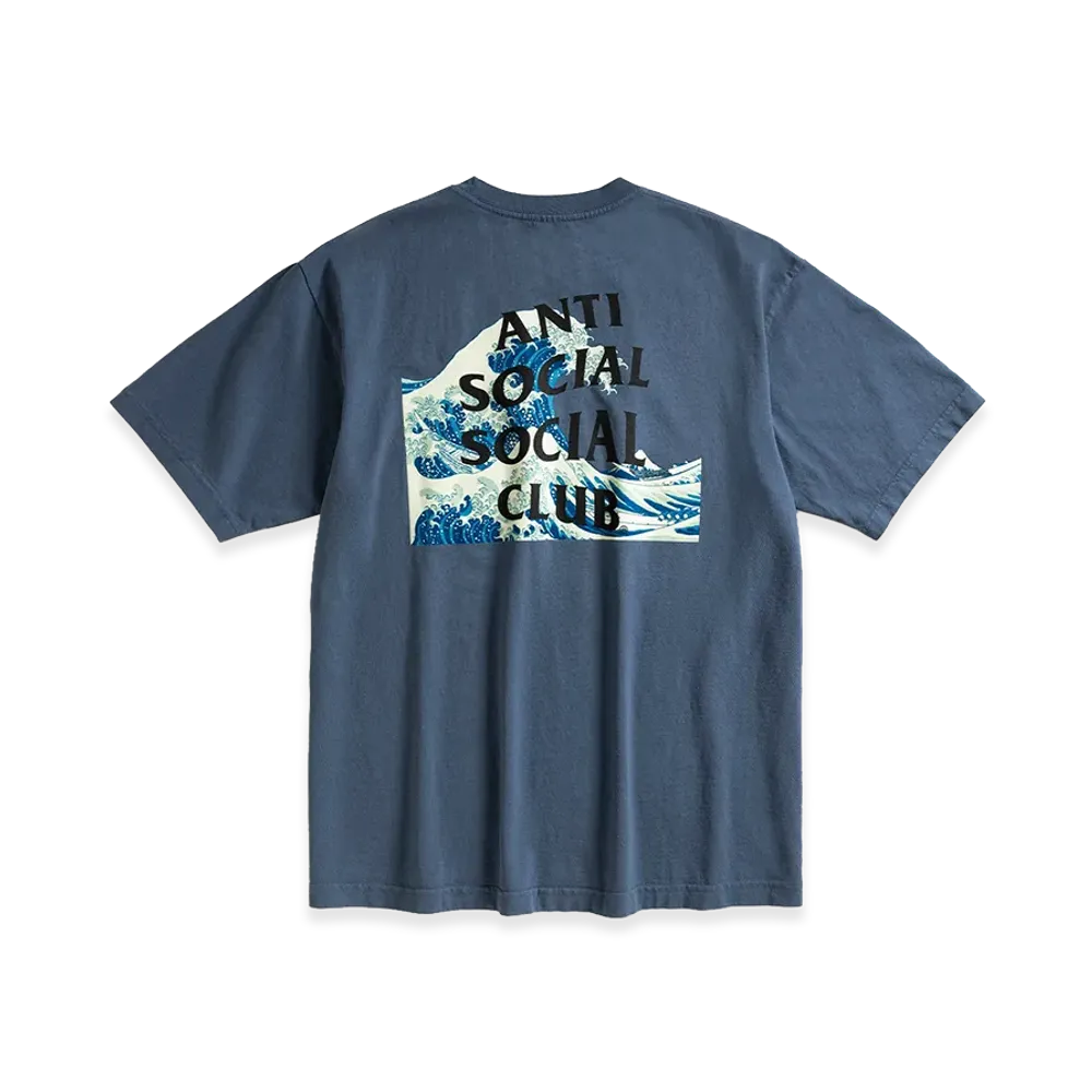 ANTI SOCIAL SOCIAL CLUB Tonkatsu: The Great Wave Tee "Indigo"