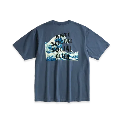 ANTI SOCIAL SOCIAL CLUB Tonkatsu: The Great Wave Tee "Indigo"