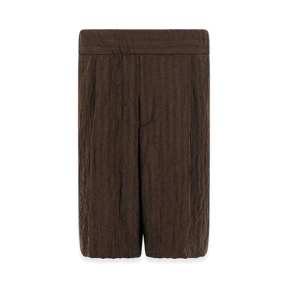 DRIES VAN NOTEN Plate Bermuda Shorts "Brown"