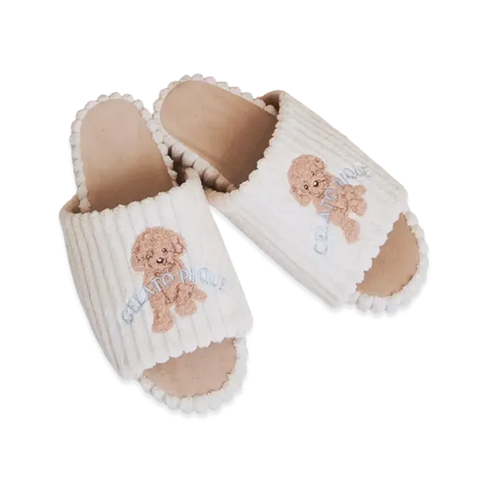GELATO PIQUE Toy Poodle Ribloom Shoes "Beige"