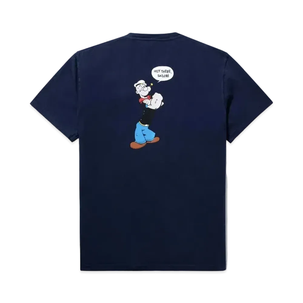 Noah Popeye Pocket Tee "Navy"