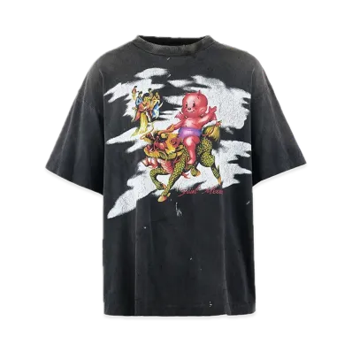 SAINT Mxxxxxx SS Tee Damaged "Black"