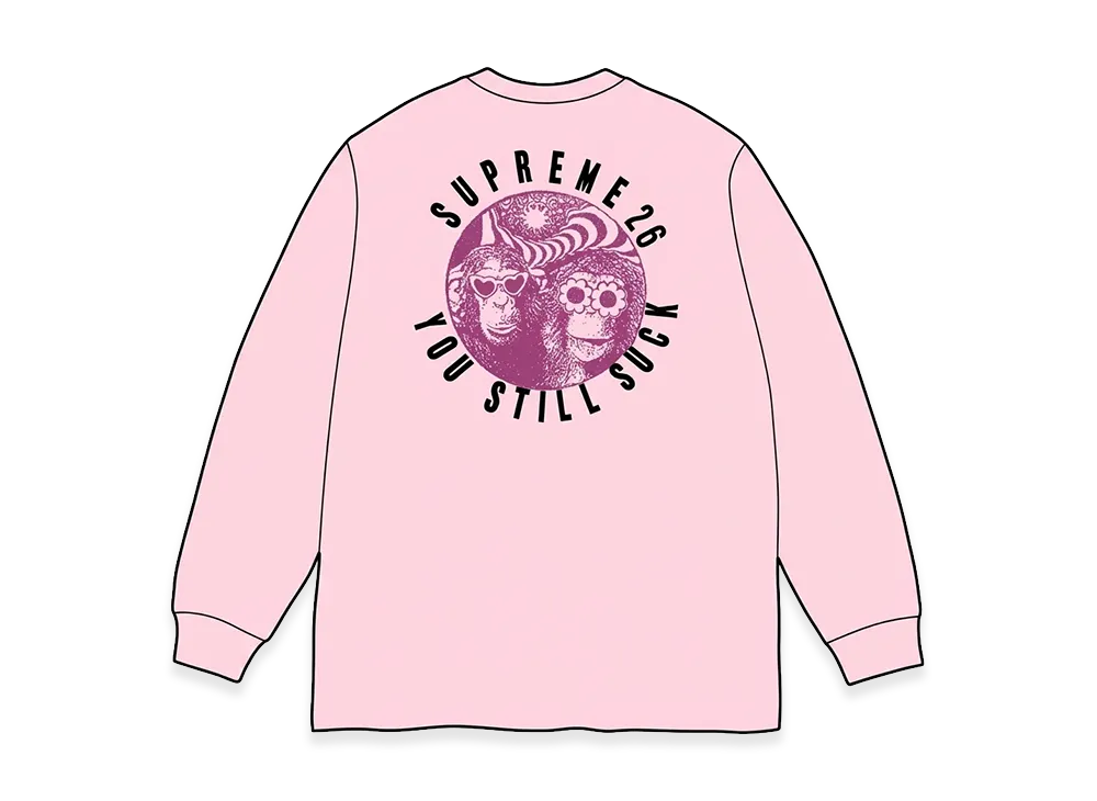 Supreme You Still S**k L/S Tee "Light Pink"