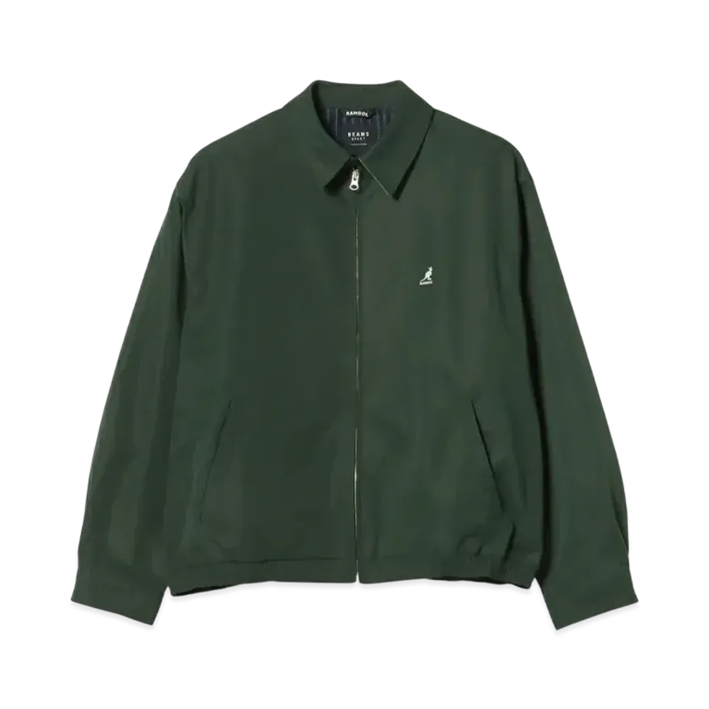 KANGOL x BEAMS Heart Zip-Up Big Blouson "Dark Green"