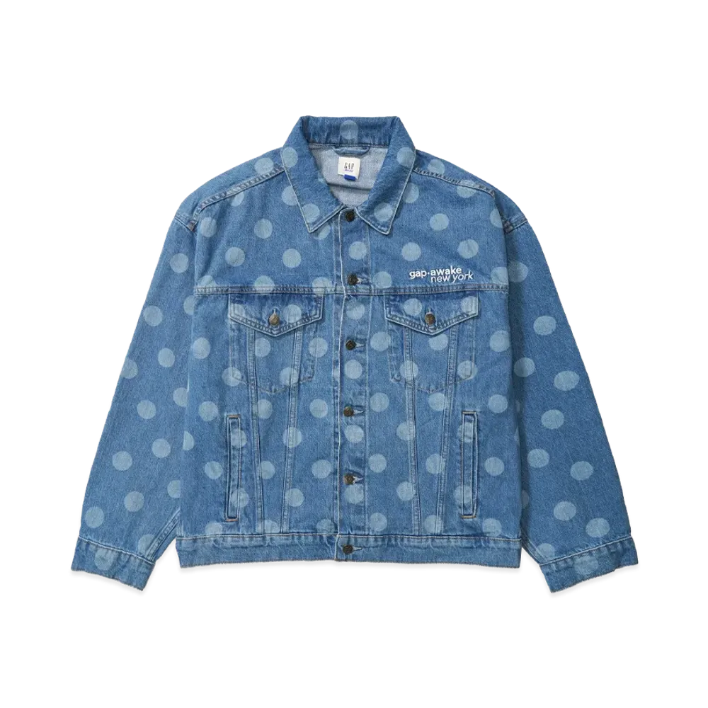 Gap x Awake NY Oversized Polka Dot Icon Denim Jacket "Medium Wash"