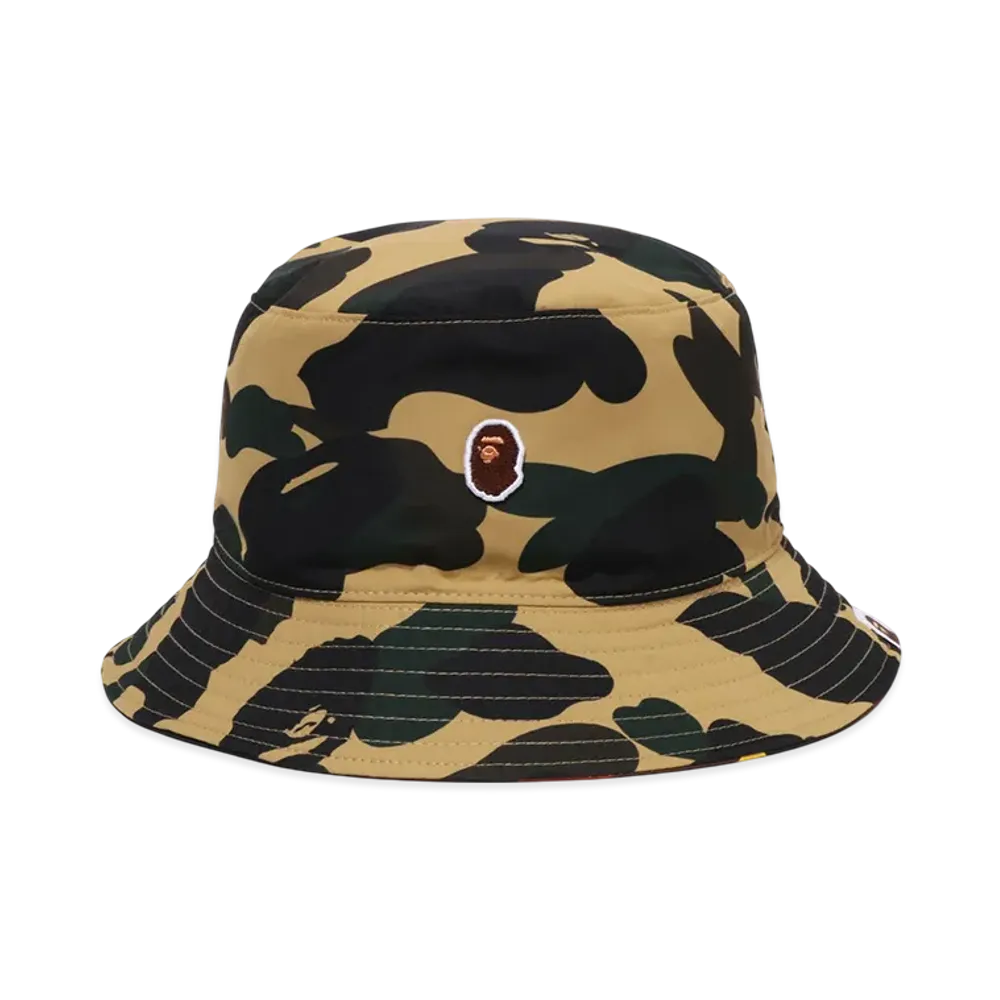 A BATHING APE 1St Camo One Point Reversible Hat "Yellow"