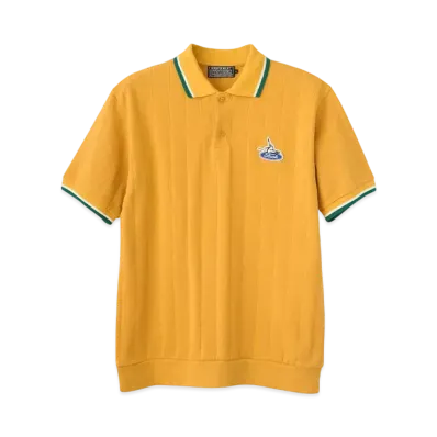 HYSTERIC GLAMOUR Hys Devil Patch Polo Collar Shirt "Yellow"