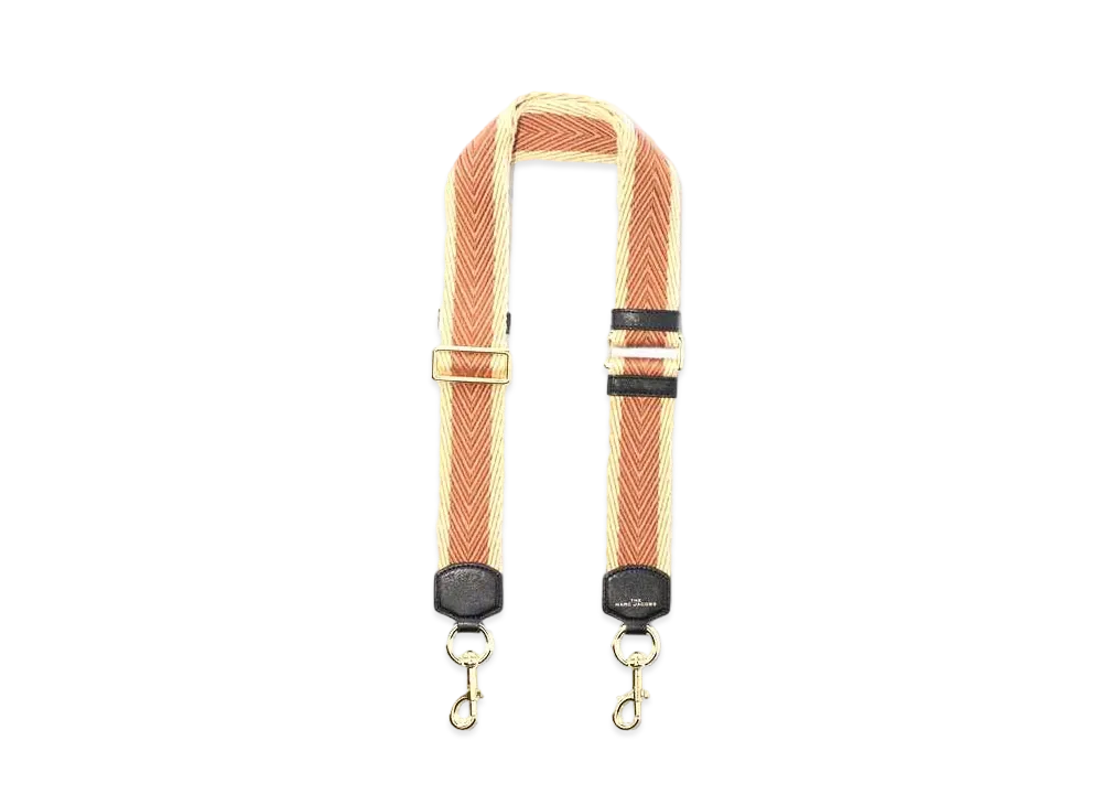 Marc Jacobs The Arrow Woven Webbing Strap "Light Mahogany Multi/Gold"