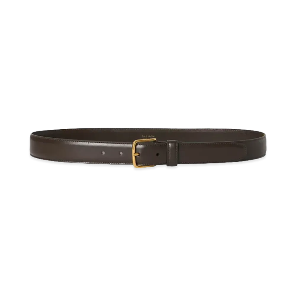 The Row Women's Classic Leather Belt "Dark Brown"