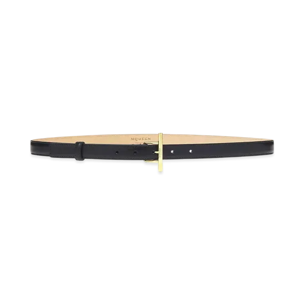 Alexander McQUEEN T-Bar Hip Belt "Black"