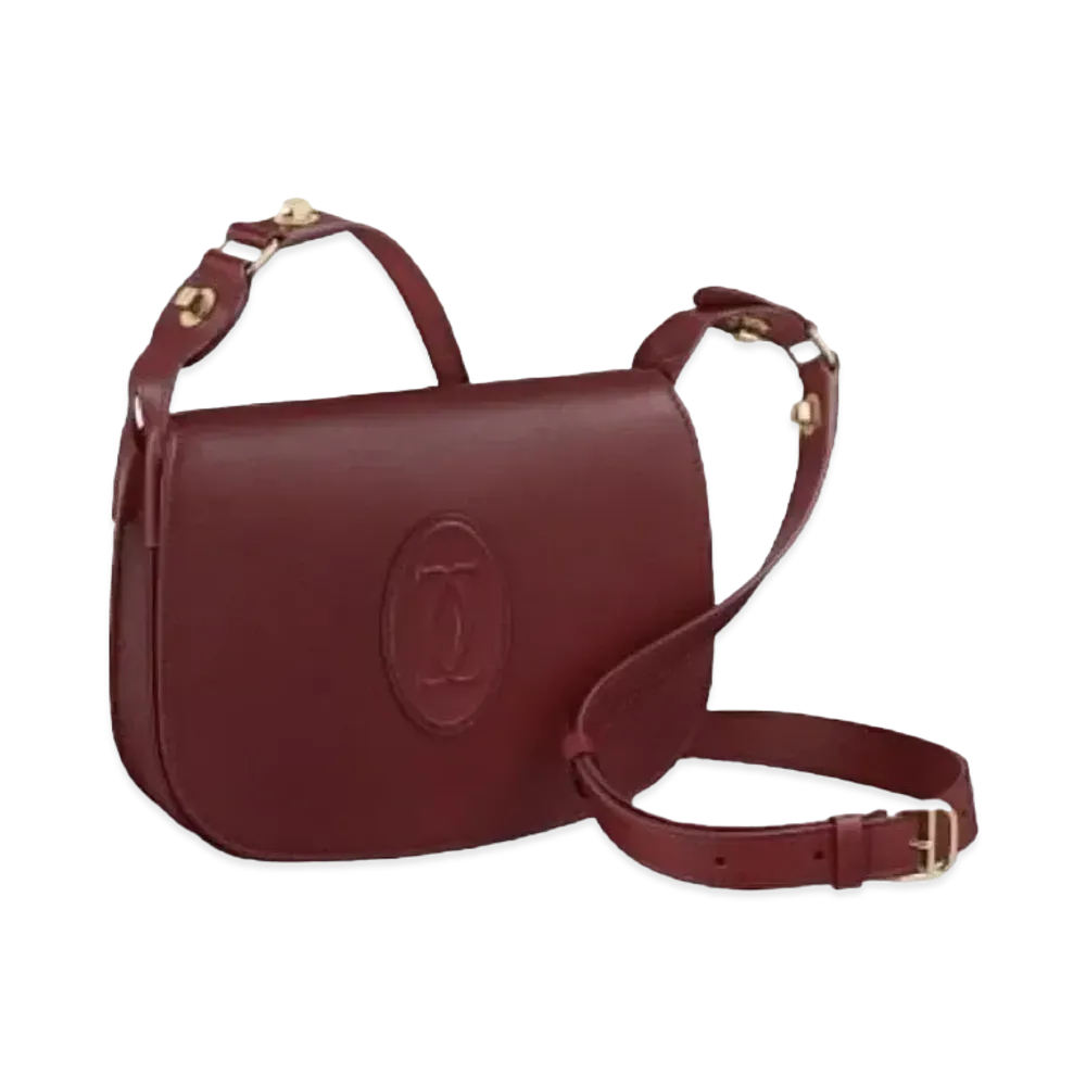 Cartier Carnassiere Nano Model, Must De Cartier "Burgundy/Gold"