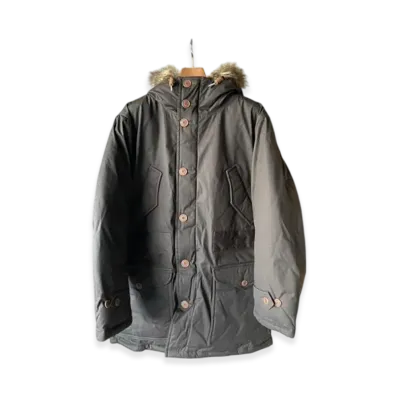 RRL Washngtn Prk-Lined-Coat Cotton Oil Cloth "Black"