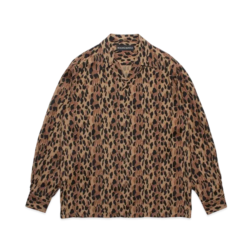 WACKO MARIA Leopard Hawaiian Shirt "Brown"