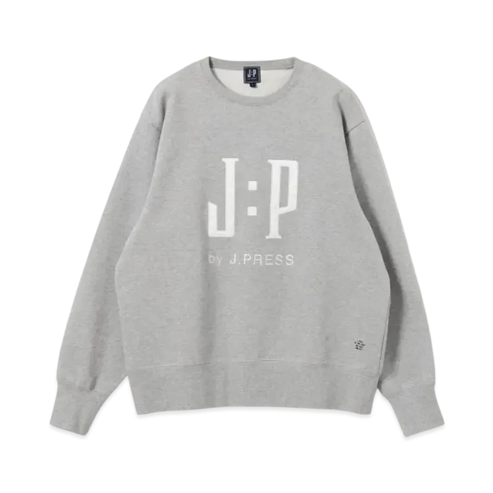 B:MING by BEAMS x J.PRESS ORIGINALS Logo Print Sweat "Gray"