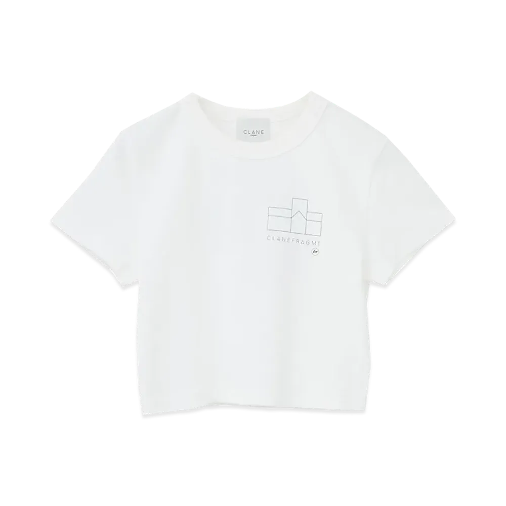 FRAGMENT x CLANE Cropped Tee "White"