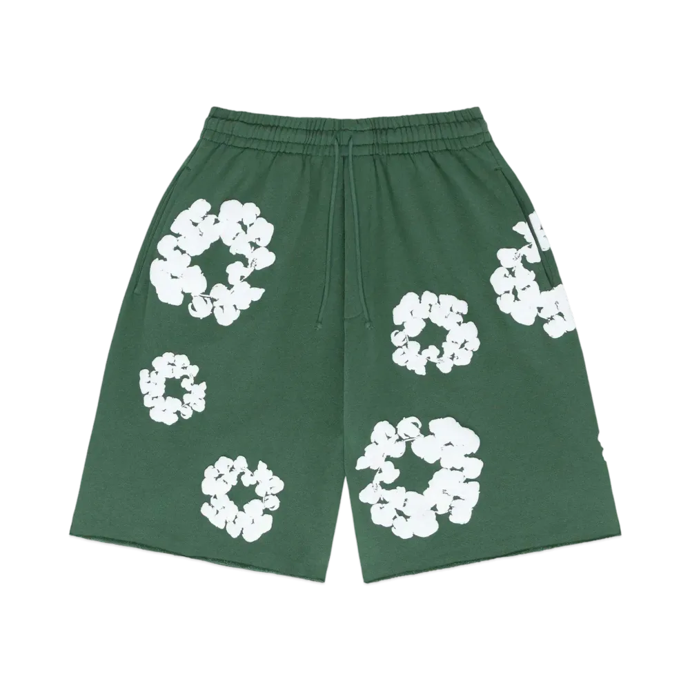 DENIM TEARS The Cotton Wreath Shorts "Green"