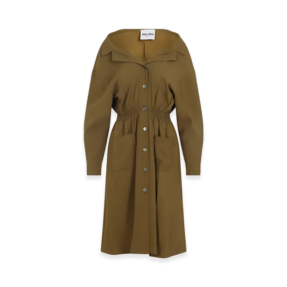 MIU MIU Women's Dress "Khaki Green"