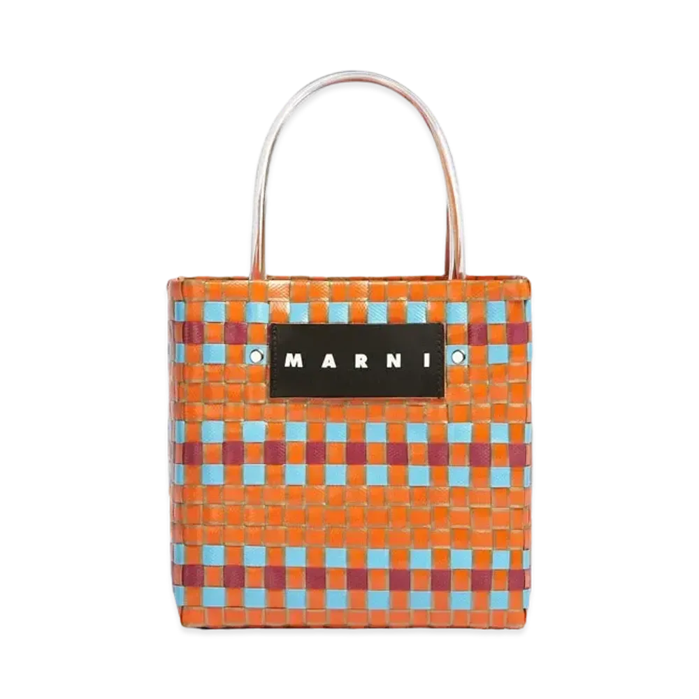 Marni Orange MARNI MARKET Shopping Bag "Nougat"