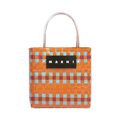 Marni Orange MARNI MARKET Shopping Bag "Nougat"