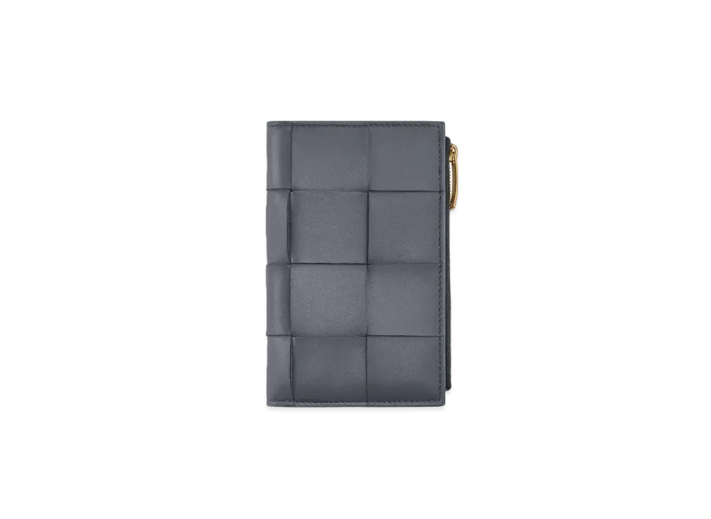 Bottega Veneta Bifold Zipped Wallet "Thunder"