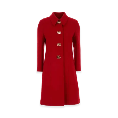 GUCCI Women's Wool Coat "Red"