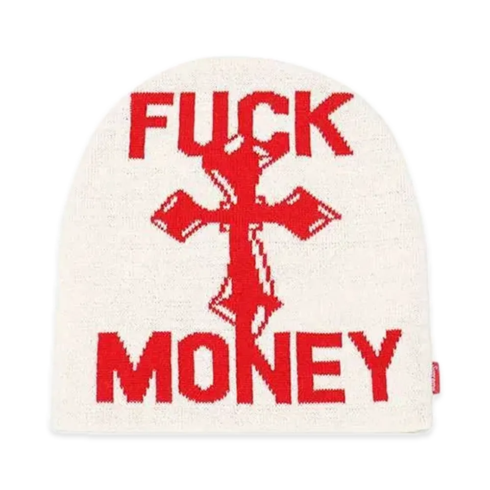 Supreme Fuck Money Beanie "Stone"